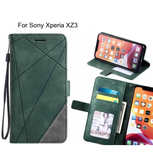 Sony Xperia XZ3 Case Wallet Premium Denim Leather Cover