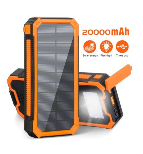 Solar Power Bank Portable 20000mAh