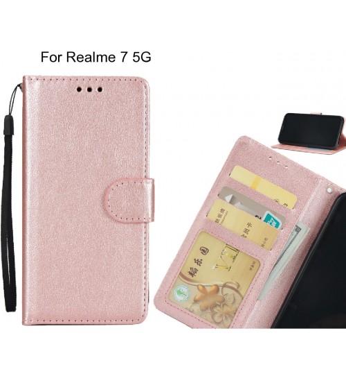 Realme 7 5G  case Silk Texture Leather Wallet Case