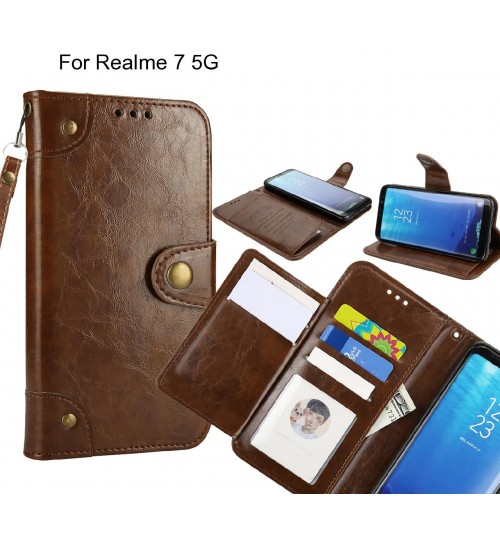 Realme 7 5G  case executive multi card wallet leather case