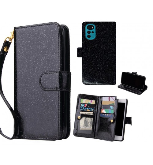 MOTO G22 Case Glaring Multifunction Wallet Leather Case