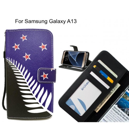 Samsung Galaxy A13 case 3 card leather wallet case printed ID