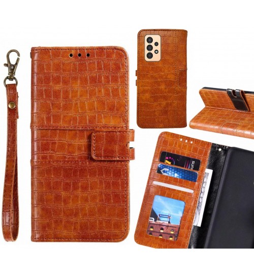 Samsung Galaxy A13 case croco wallet Leather case