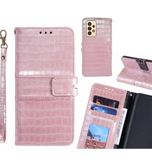 Samsung Galaxy A13 case croco wallet Leather case