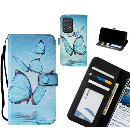 Samsung Galaxy A33 5G case leather wallet case printed ID