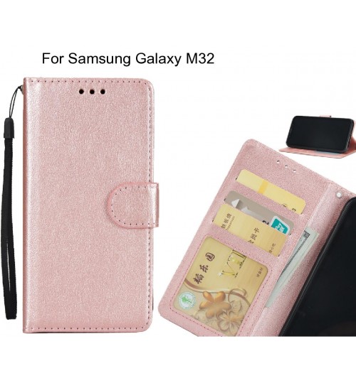 Samsung Galaxy M32  case Silk Texture Leather Wallet Case