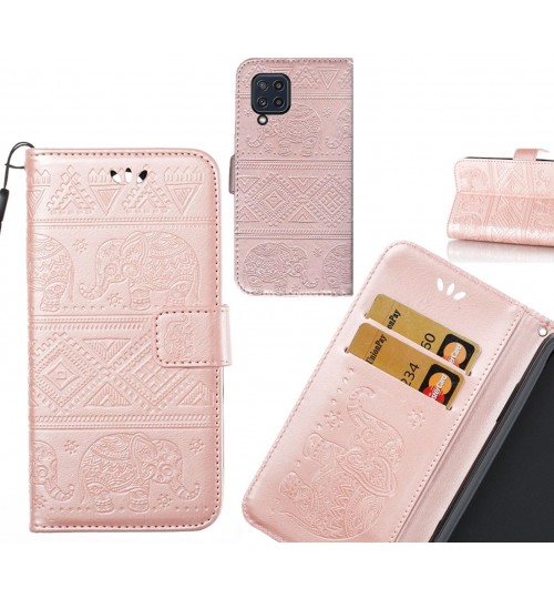 Samsung Galaxy M32 case Wallet Leather case Embossed Elephant Pattern