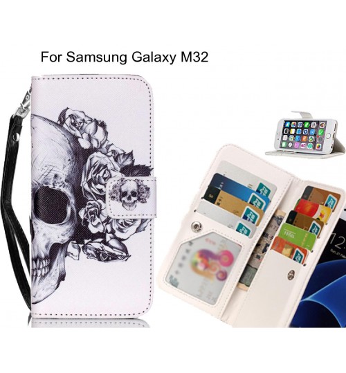 Samsung Galaxy M32 case Multifunction wallet leather case