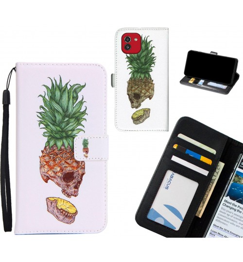 Samsung Galaxy A03 case 3 card leather wallet case printed ID