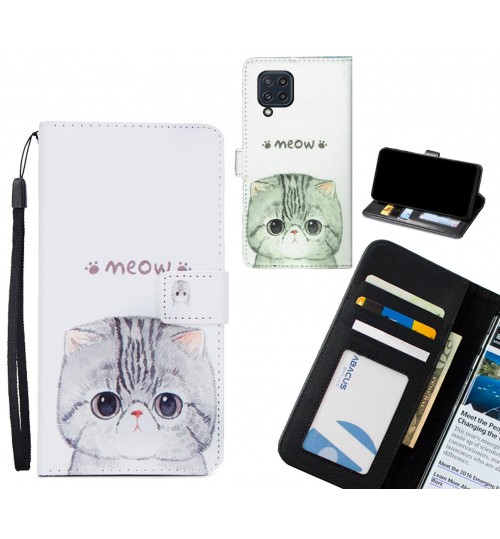 Samsung Galaxy M32 case 3 card leather wallet case printed ID