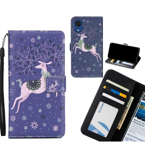 Samsung Galaxy A03 Core case 3 card leather wallet case printed ID