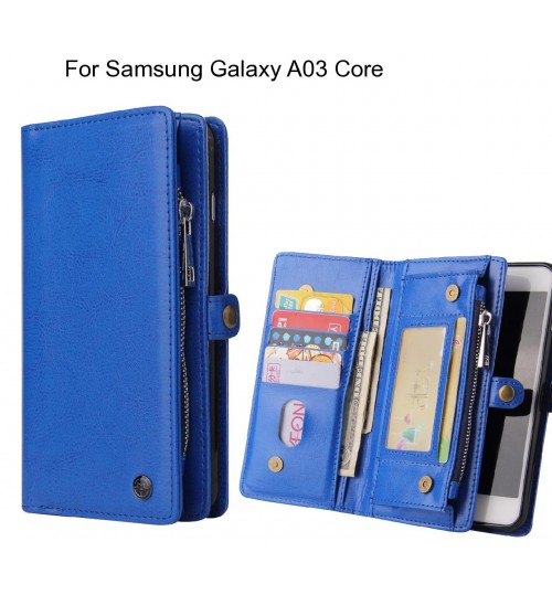 Samsung Galaxy A03 Core Case Retro leather case multi cards cash pocket