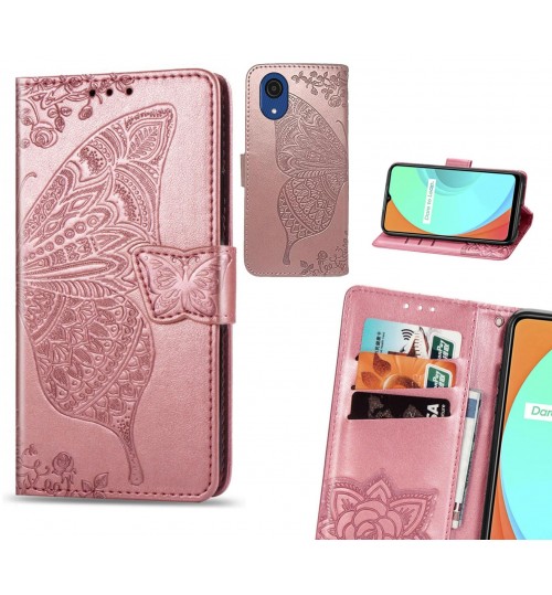 Samsung Galaxy A03 Core case Embossed Butterfly Wallet Leather Case