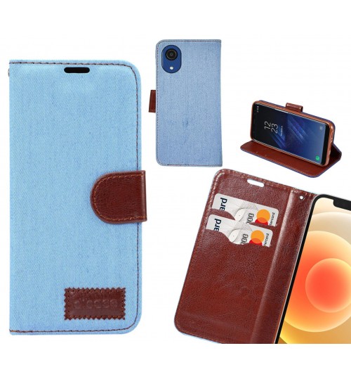 Samsung Galaxy A03 Core Case Wallet Case Denim Leather Case