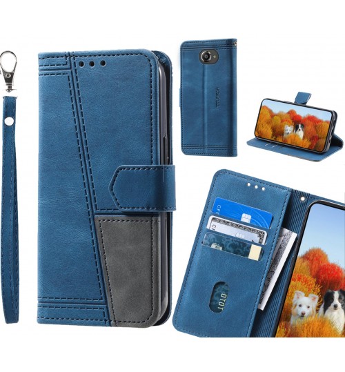 Vodafone Ultra 7 Case Wallet Premium Denim Leather Cover