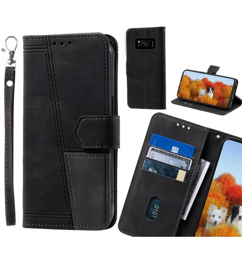 Galaxy S8 Case Wallet Premium Denim Leather Cover