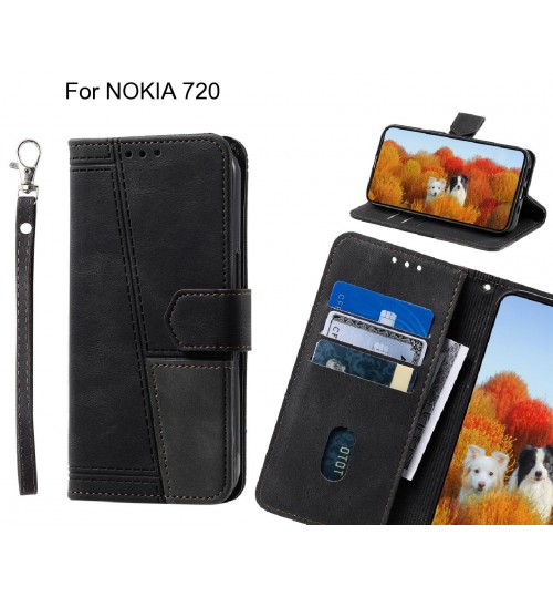 NOKIA 720 Case Wallet Premium Denim Leather Cover
