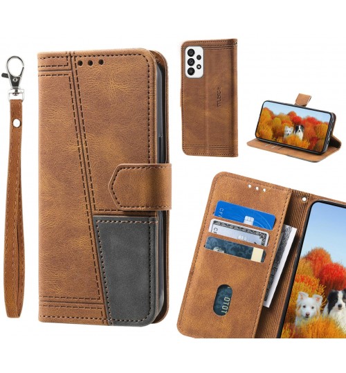 Samsung Galaxy A73 5G Case Wallet Premium Denim Leather Cover