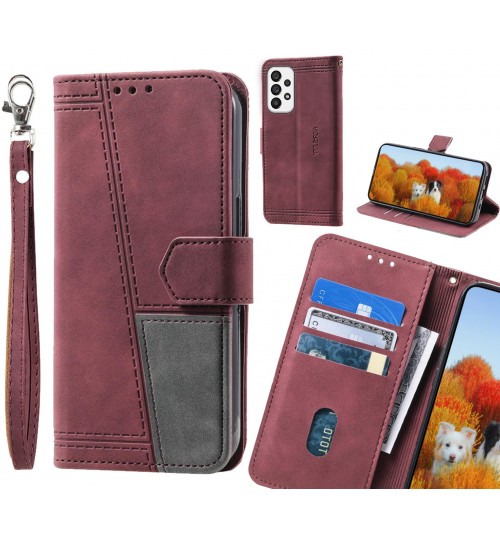 Samsung Galaxy A73 5G Case Wallet Premium Denim Leather Cover