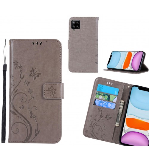 Samsung Galaxy A42 Case Embossed Butterfly Wallet Leather Cover