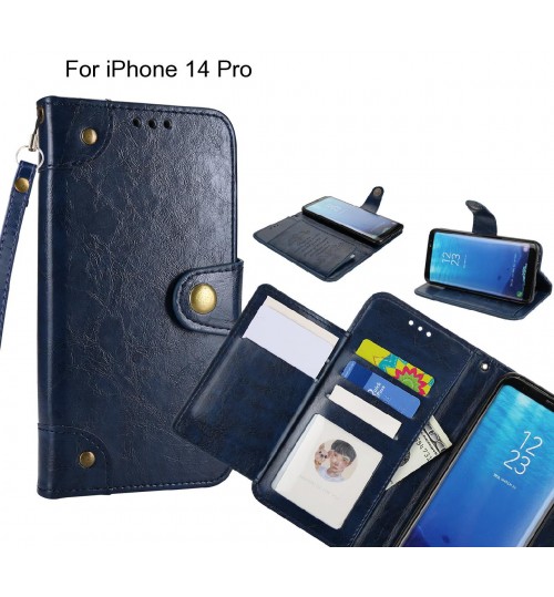 iPhone 14 Pro  case executive multi card wallet leather case