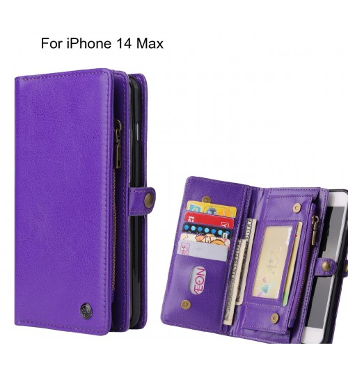 iPhone 14 Plus Case Retro leather case multi cards cash pocket