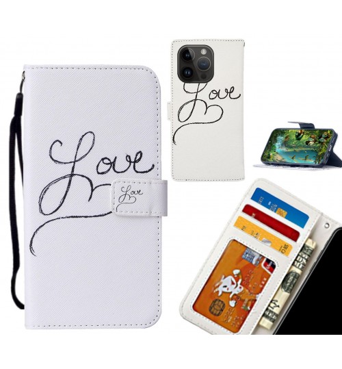 iPhone 14 Pro case leather wallet case printed ID