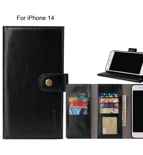 iPhone 14 Case 9 slots wallet leather case