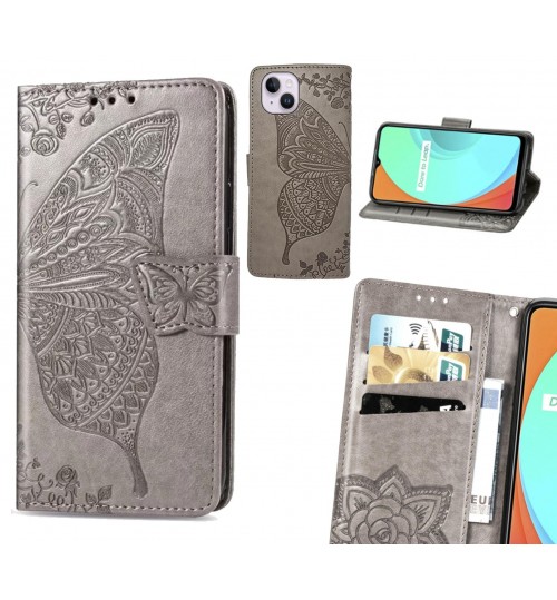 iPhone 14 Plus case Embossed Butterfly Wallet Leather Case