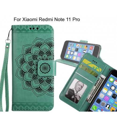 Xiaomi Redmi Note 11 Pro Case mandala embossed leather wallet case