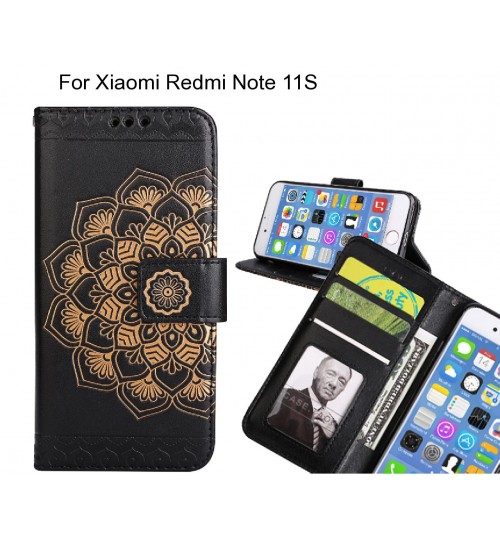 Xiaomi Redmi Note 11S Case mandala embossed leather wallet case