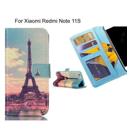 Xiaomi Redmi Note 11S case 3 card leather wallet case printed ID