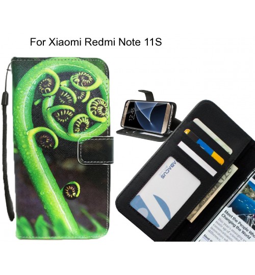 Xiaomi Redmi Note 11S case 3 card leather wallet case printed ID