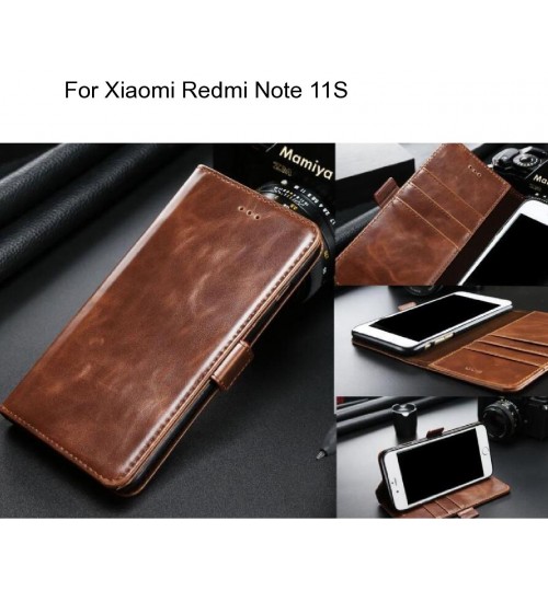 Xiaomi Redmi Note 11S case executive leather wallet case