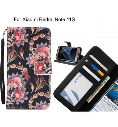 Xiaomi Redmi Note 11S case 3 card leather wallet case printed ID