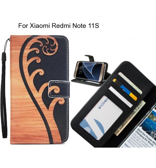 Xiaomi Redmi Note 11S case 3 card leather wallet case printed ID