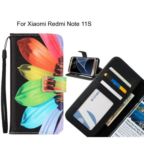 Xiaomi Redmi Note 11S case 3 card leather wallet case printed ID