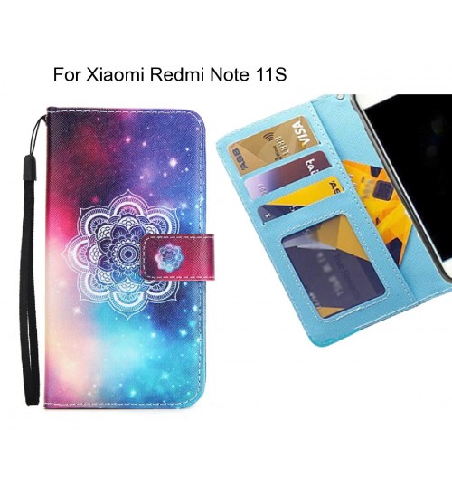 Xiaomi Redmi Note 11S case 3 card leather wallet case printed ID