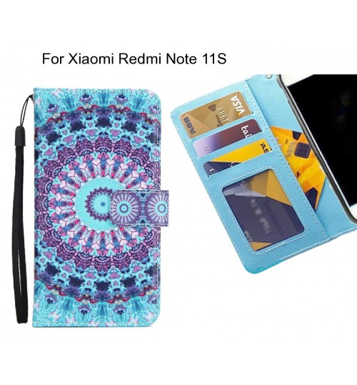 Xiaomi Redmi Note 11S case 3 card leather wallet case printed ID