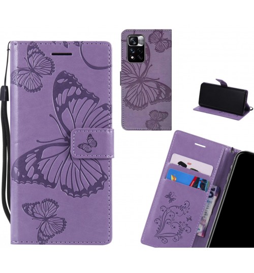 Xiaomi Redmi Note 11 Pro case Embossed Butterfly Wallet Leather Case