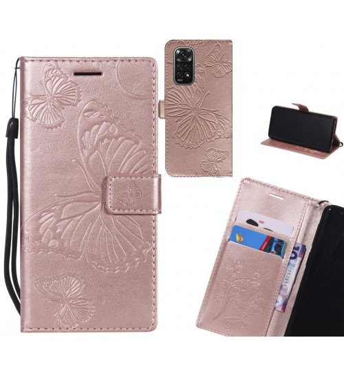 Xiaomi Redmi Note 11S case Embossed Butterfly Wallet Leather Case