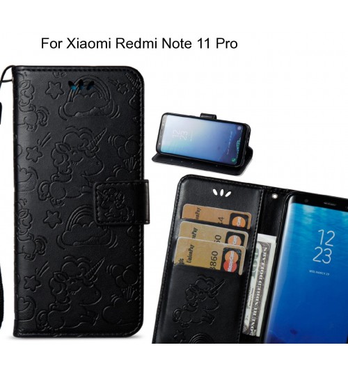 Xiaomi Redmi Note 11 Pro  Case Leather Wallet case embossed unicon pattern