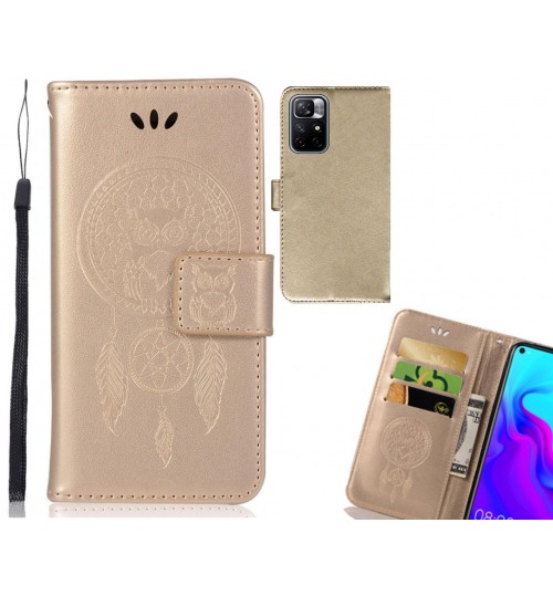 Xiaomi Redmi Note 11 Case Embossed wallet case owl