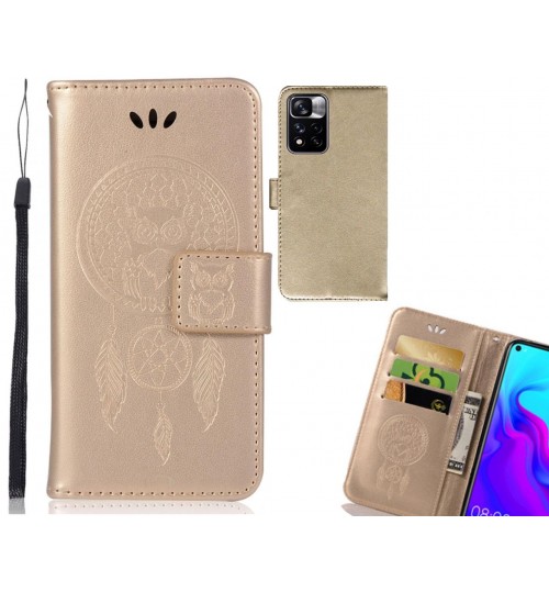 Xiaomi Redmi Note 11 Pro Case Embossed wallet case owl