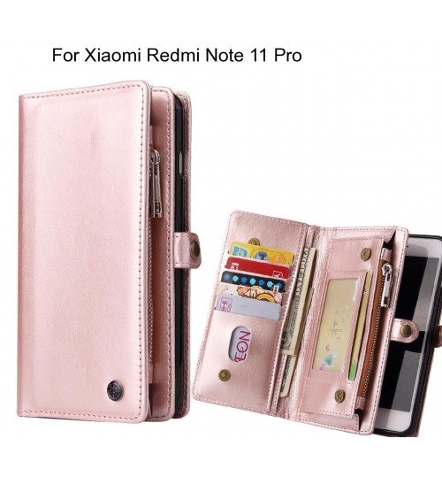 Xiaomi Redmi Note 11 Pro Case Retro leather case multi cards cash pocket