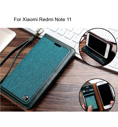 Xiaomi Redmi Note 11 Case Wallet Denim Leather Case