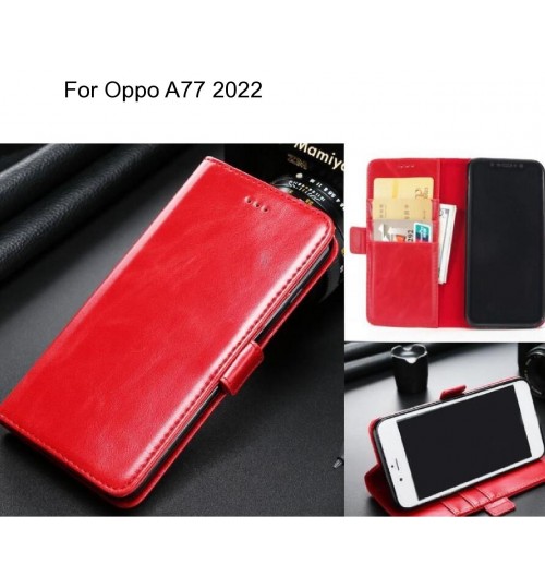 Oppo A77 2022 case executive leather wallet case