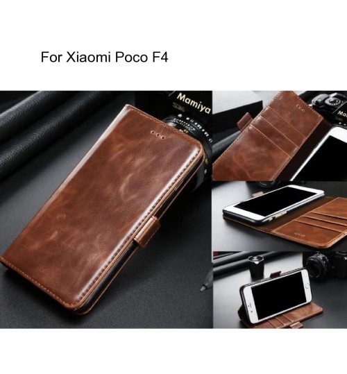 Xiaomi Poco F4 case executive leather wallet case