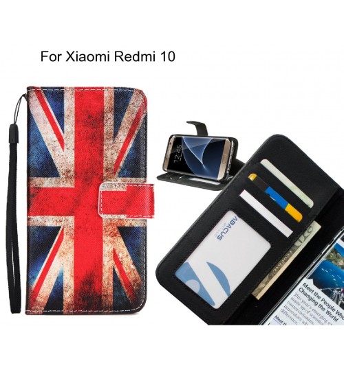 Xiaomi Redmi 10 case 3 card leather wallet case printed ID