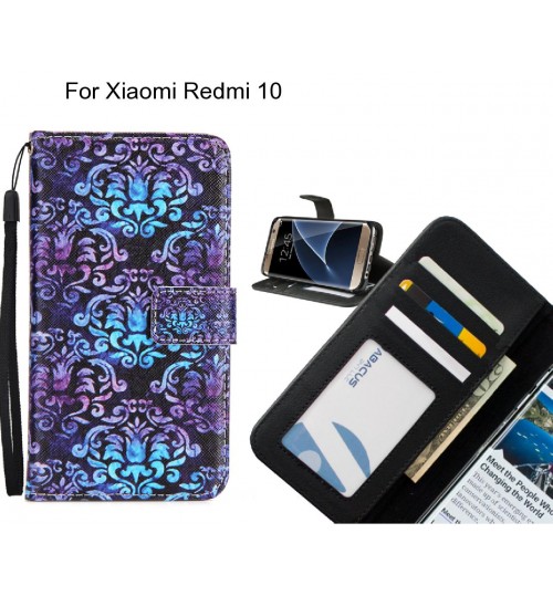 Xiaomi Redmi 10 case 3 card leather wallet case printed ID